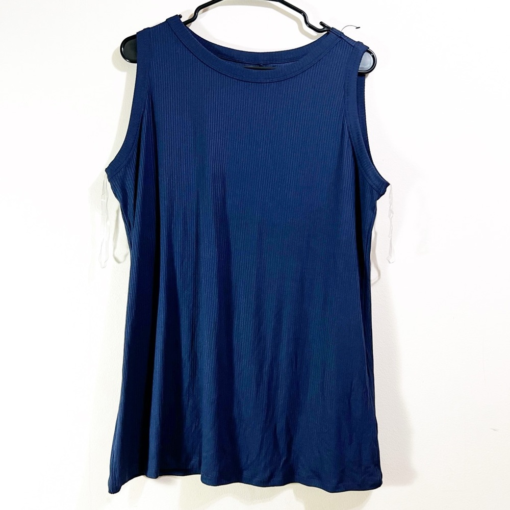 New Without Tags Lane Bryant Blue Ribbed Tank Top